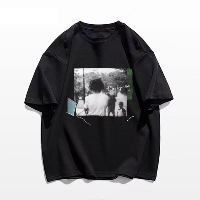 Camiseta negra '4 Your Eyez Only' para hombre, camiseta de gran tamaño con estampado de J. Cole, camiseta de manga corta de algodón, gran oferta, camiseta de moda para mujer, envío gratis xuanjing unisex