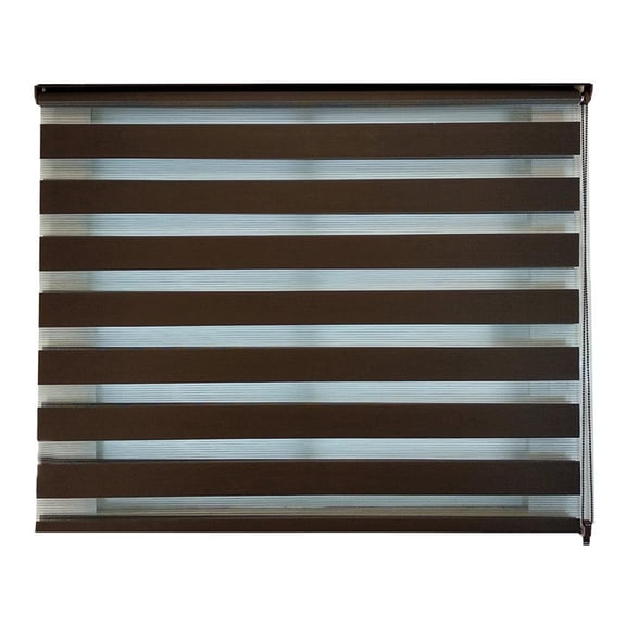 Persiana Deco 100x160 cm  Enrollable Dúo   Chocolate