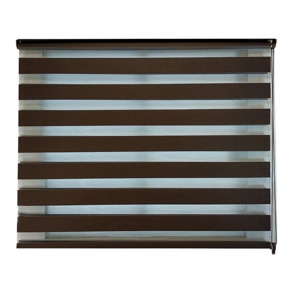 Persiana Deco 100x160 cm Enrollable Dúo Chocolate