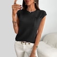 thumbnail image 1 of mfyjkho Tops De Tallas Grandes, Camiseta Informal De Manga Corta Con Cuello Redondo Y Bolsillo En Color Liso Para Mujer Tops Para Mujer Xl, 1 of 7