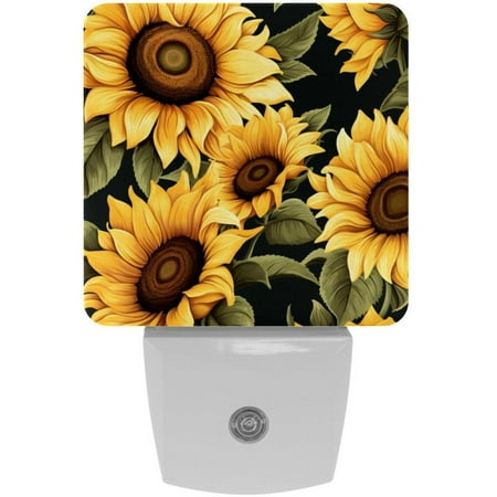 

Sunflower LED Square Night Light - Small and Bright Square-shaped LED Night Light for Bedroom Bathroom and Hallway - Compact Plug-in Nightlight with Auto on/Off Sensor
