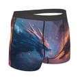 thumbnail image 2 of KLL Watercolor Sky Dragon Men's Cotton Boxer Briefs Underwear-Medium, 2 of 8