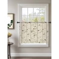 thumbnail image 2 of Sheer Curtains 54 Inch Length, Sparrow Semi Sheer Curtains Light Filtering Window Treatment, Spring Birds on The Branches Retro Country Beige Privacy Voile Drapes for Living Room Bedroom 52x54 Inch, 2 of 7