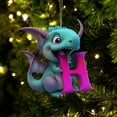 thumbnail image 1 of Colgante de dinosaurio de acrílico navideño de 26 letras, decoración para fiesta de dinosaurios, 1 of 4
