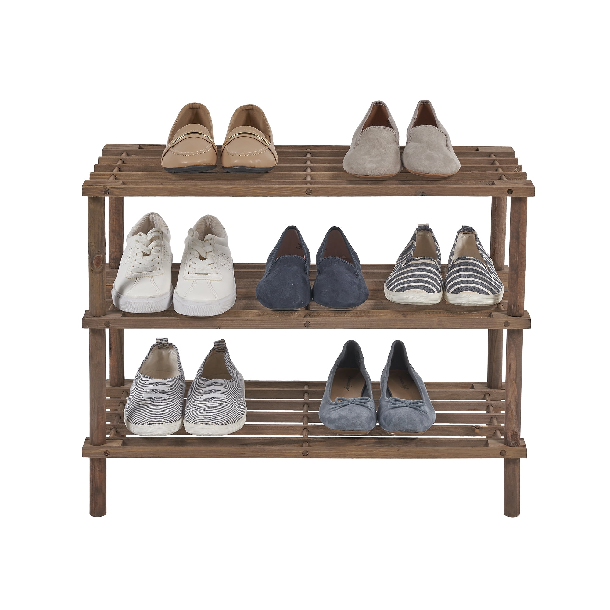 Storage Rack Walmart Shoe Rack Canada Mainstays 3-Tier Wood Shoe