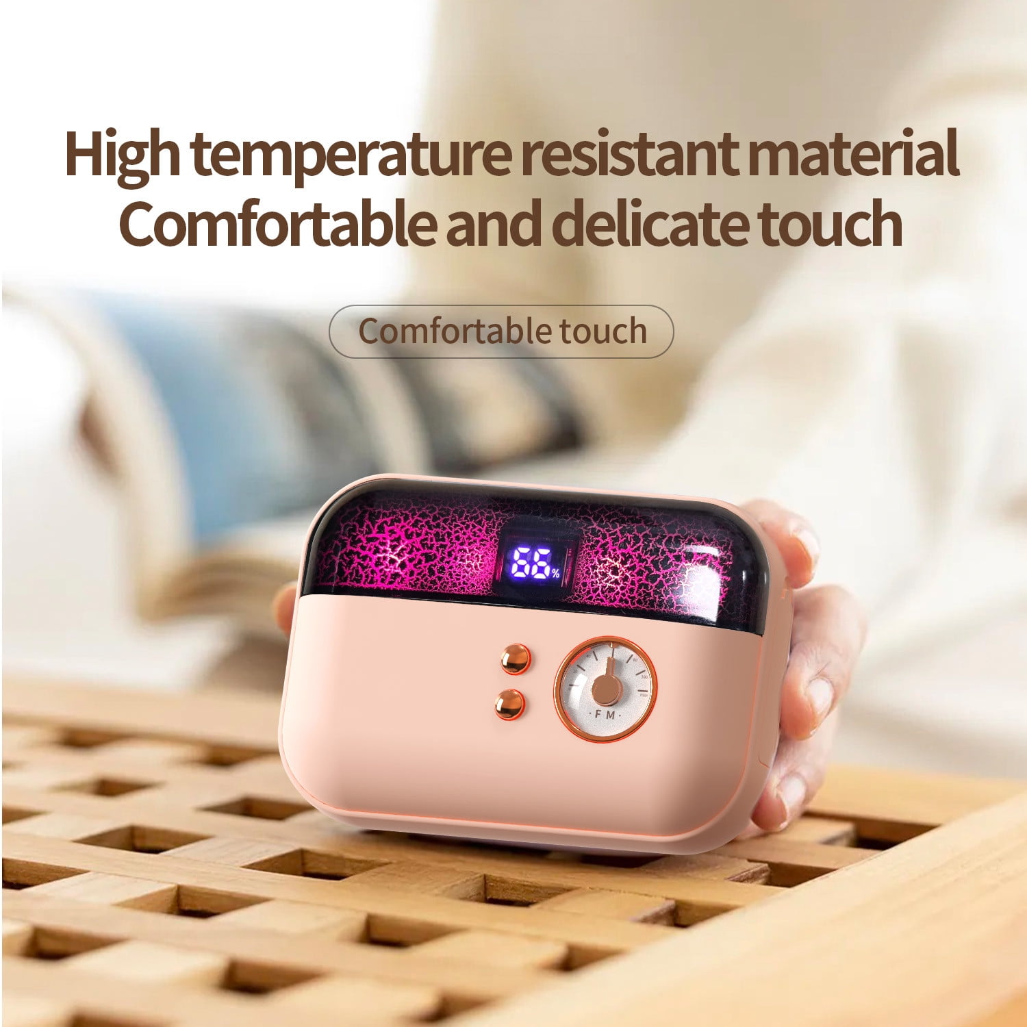 Wovilon Portable Hand Warmer, Power Bank Rechargeable USB Hand Warmer Heater ,Double-Side Heating＆3 Gears , For Skiing Climbing Hiking Winter