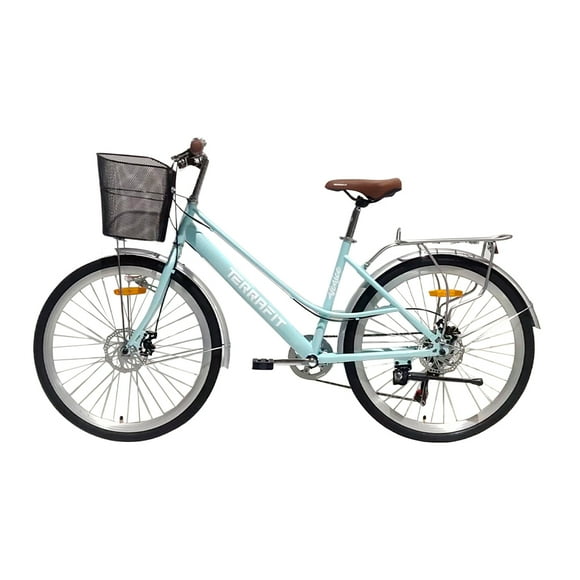 Bicicleta Urbana Para Mujer de Paseo R 26 Terrafit Vintage Venice Aqua