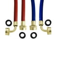 Dr. Rooter 5 ft Hot and Cold Water Supply Hoses 2 pc for Washing