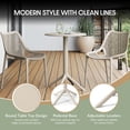thumbnail image 6 of WestinTrends Playa 23.5" Outdoor Polypropylene Resin Round Patio Bistro Dining Table for 2, Sand, 6 of 6