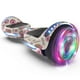 thumbnail image 1 of HOVERSTAR Bluetooth Hoverboard, LBW12A Color cromado o monopatín eléctrico de piel impresa con ruedas intermitentes LED, 1 of 5