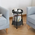 thumbnail image 6 of Round End Table, Round Side Table with Storage Basket,11.8*17.8”Round Sofa Table,Small Round Table,Small Coffee Table Living Room Bedroom, 6 of 18