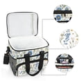 thumbnail image 6 of FORMRS Insulated Cooler Bag 24 Cans Capacity Soft Leakproof Lunch Box with Side Pockets, Blue Floral, 6 of 7