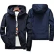 thumbnail image 2 of Nuevas chaquetas de senderismo al aire libre impermeable con capucha rompevientos abrigo hombres otoño Casual tácticas de pesca chaquetas militares de color sólido 7XL, 2 of 4