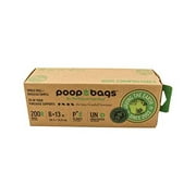 The Original Poop Bags Compostable Waste Bags - 8x13, 200 Total Count - Supports Jane Goodall Institute - You Buy, We Donate, Green, 200OJ318
