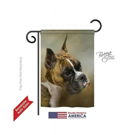 Breeze Decor 60091 Pets Boxer 2-Sided Impression Garden Flag - 13 x 18.5 in.