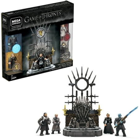 Mega Construx Game of Thrones The Iron Throne Construction Set with character figures, Building Toys for Collectors (260 Pieces)