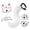 White2, variant on FASHOFT Cosplay Halloween Set Face Paws Gloves Collar Tail Furry Animal Role Play Masquerade Party Fancy Dress Up Outfit Halloween One Size