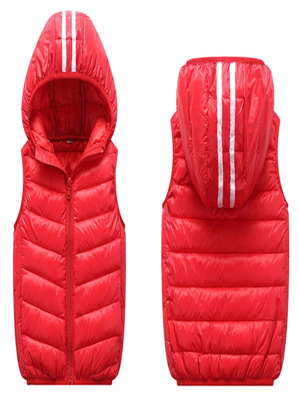 Children Girl Boys Baby Winter Warm Coats Vest Zipper Thick Hoodie Outerwear - Walmart.com