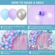 thumbnail image 5 of Mermaid Tail Balloon Garland Kit, 89Pcs Purple Latex Arch Balloons Foil Fringe Curtain Happy Birthday Banner Girl Wedding Under The Sea Background Par, 5 of 5