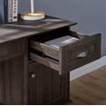 thumbnail image 4 of Eden Home Wood Writing/Computer Desk with Hutch in Smoke Oak, 4 of 7