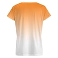 thumbnail image 6 of Aesthetic Orange And White Gradient Women's Blouse Short Sleeve Women's Top T-Shirt Spring Summer Clothes, 6 of 7