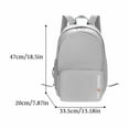 thumbnail image 3 of Hvmvliv Foldable Hiking Backpack 2-Layer Backpack Large Capacity Lightweight Knapsack Middle Teen Travel Backpacks Gray, 3 of 6