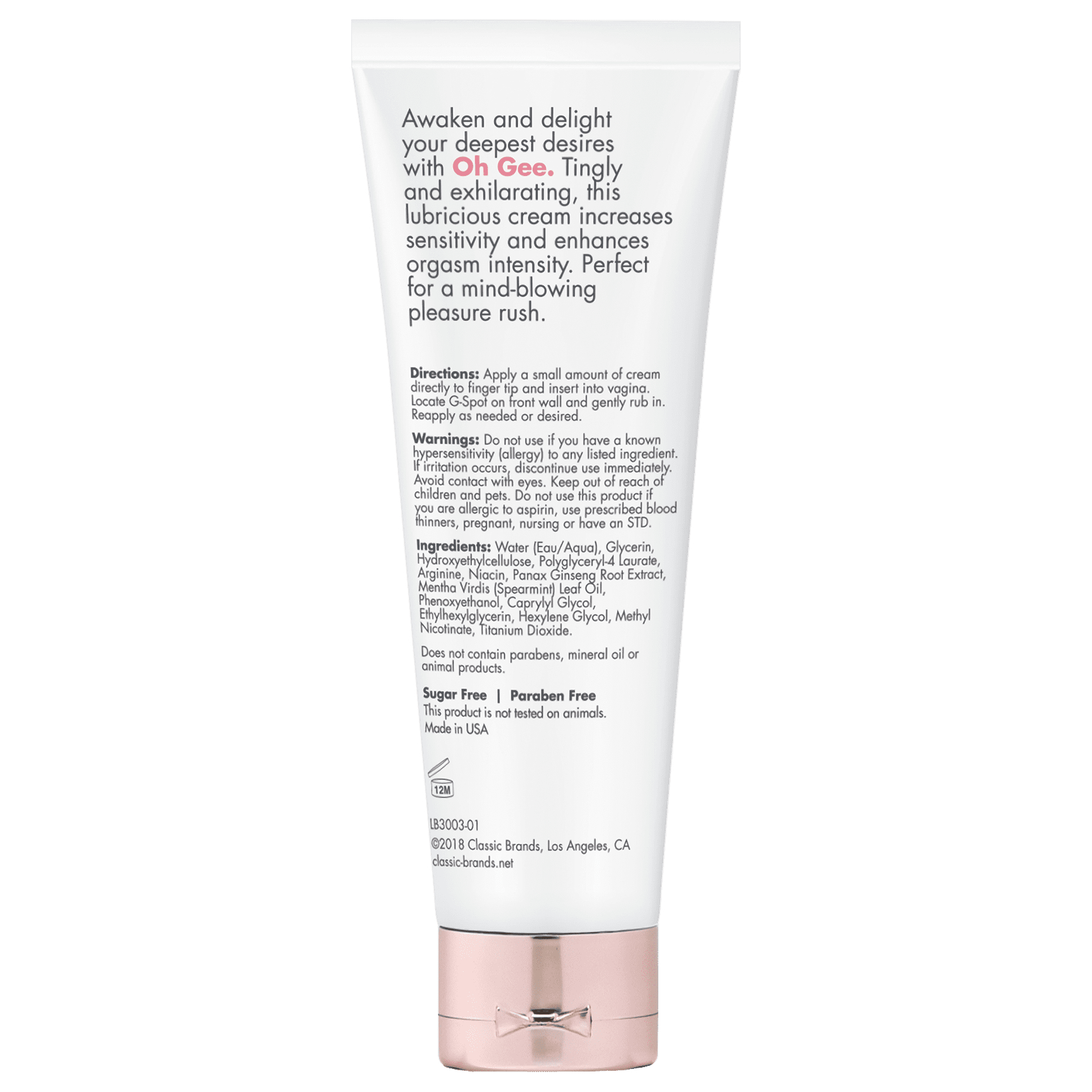 Cgc Oh Gee G-spot Stimulant Gel Au Naturel 1 Fl Oz