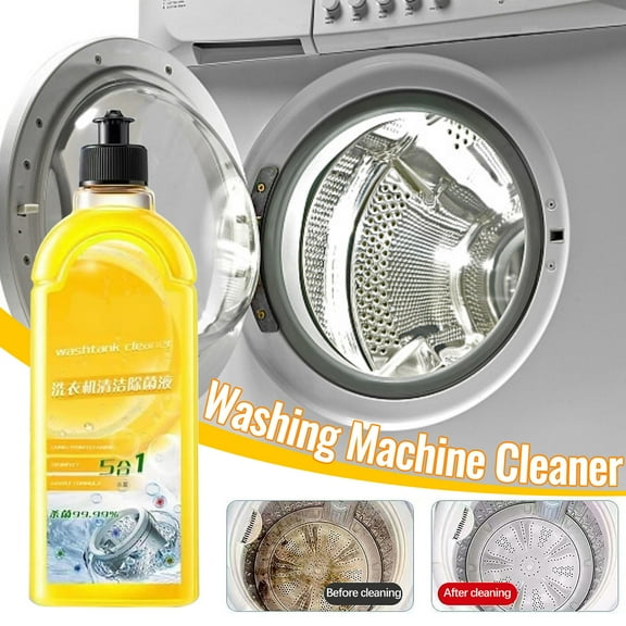 Zxsyw Multi-Purpose Washing Machine Cleaner - 500ml Lemon Drum Tank Cleaner Liquid for Efficient Washing Machine Maintenance