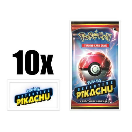 Pokemon TCG - Detective Pikachu Booster Packs - Ten (10) Count Booster Pack Lot. Pokemon Trading Card Game Detective Pikachu