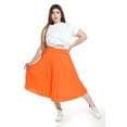 thumbnail image 4 of Falda plisada midi Roman Fashion/Tallas Extras, 715 (Naranja) naranja 42, 4 of 6