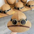 thumbnail image 4 of Steampunks Vietnamese Helmet Hat With Adjustable Goggles For Outdoor Riding Sun Protections And Breathable Headwear Red, 4 of 5