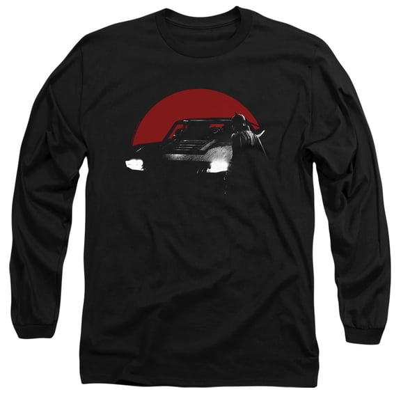 The Batman (2022) Red Moon And Batmobile Unisex Adult Long-Sleeve T Shirt