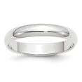 thumbnail image 4 of Auriga Fine Jewelry 14K White Gold 4mm Half-Round Women's Wedding Band Size- 4.5, 4 of 6