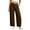 Brown, variant on Womens Cargo Pants Women Capri Wide Leg Cigarette - Frayed Hem Work White XXL