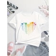 thumbnail image 2 of Camiseta de punto de manga corta con estampado de corazones para niños, transpirable y elástica, con cuello redondo, ideal para deportes al aire libre, ropa informal, camiseta de verano., 2 of 7
