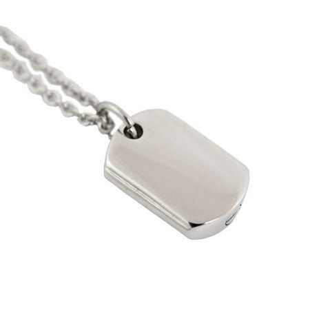 - Stainless Steel Memorial Keepsake Necklace For Loss Of Loved One - Extra Small 1 Pounds - Silver Dog Tag