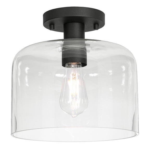 ESAC10MBBK AFX Elsa - 1 Light Flush Mount-9.75 Inch Tall and 10 Inch Wide-Black Finish