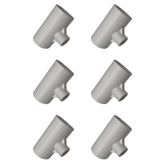 1/2 in x 1/8 in FPT PVC Tee for Schedule 40 PVC Poultry Drinker Nipples, Chicken Water Cups, Rabbit Waterer Nipple 6 PCS