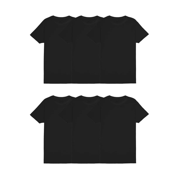Camiseta Fruit of the Loom Eversoft de algodón Stay Tucked negra