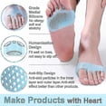 thumbnail image 4 of 2024 New Metatarsal Pads For Womend Men, 4pairs Ball Of Foot Cushions For Metatarsalgia Neuroma Mortons Neuroma Pads Atrophy Fast, 4 of 4