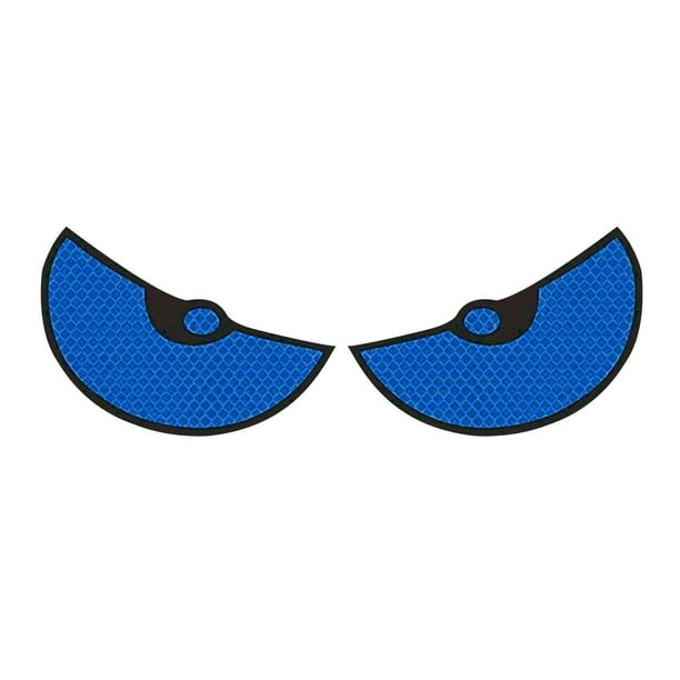 Pegatina de coche con ojos grandes, diseño de dibujos animados, moderna calcomanía para pared de bicicleta azul