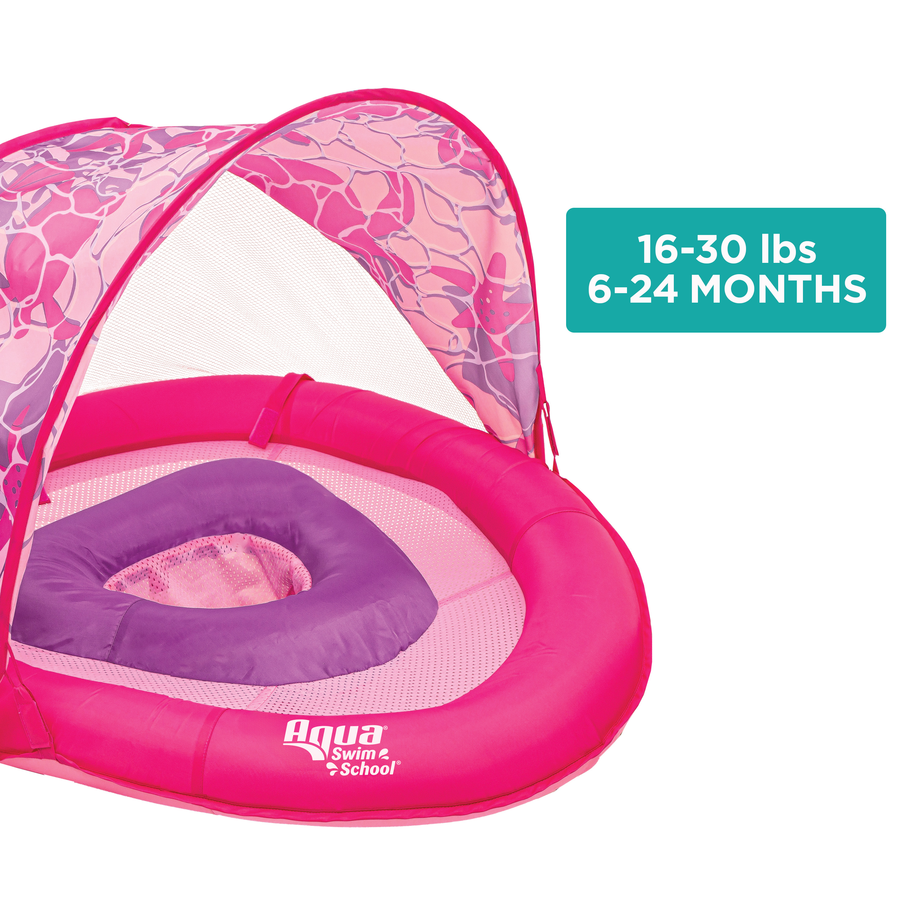 SwimSchool Grow-with-Me Baby Boat Float Pink Turtle photo 8
