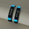 thumbnail image 6 of Glow in the Dark Sobriety Bracelet for AA/NA Recovery, Inspirational Alcoholics Anonymous Heartbeat Silicone Wristband, Sober Recovering Anniversary Memorials Jewelry Gifts for Soberness Journey, 6 of 8