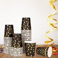thumbnail image 1 of 60 Pieces Gold Polka Dot Paper Cups 9 Ounces Party Cups, Disposable Drinking Cups, 1 of 1