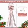 thumbnail image 2 of Decoración para árbol de Navidad Zeyune, 30 x 113 cm, con luces LED, color rosa, 2 of 7
