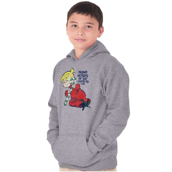 Christmas Member of Naughty List Youth Hoodie Boy Girl Teen Brisco Brands XS