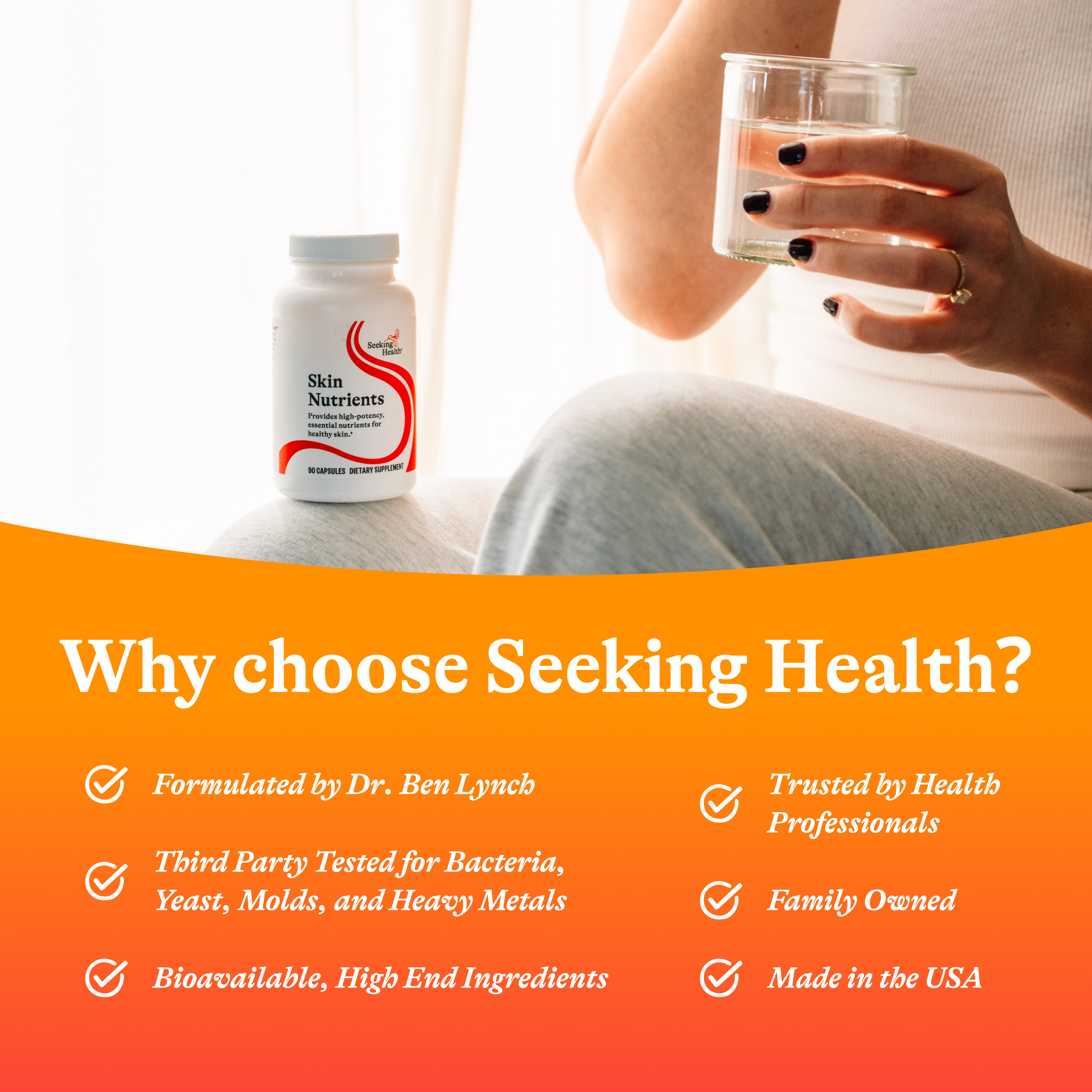 Seeking Health Skin Nutrients, with Vitamins A and E, Antioxidant Support, Royal Jelly, Multivitamin Support for Healthy Skin (90 Capsules)*