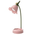 thumbnail image 2 of Lámpara de escritorio con forma de flor, flexible, para mesita de noche, de lectura LED Rosa, 2 of 9