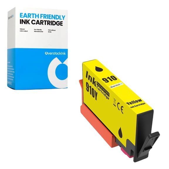 OverstockInk 910 Yellow Ink Cartridge Compatible for HP910 for OfficeJet Pro 6961 (1 Yellow)