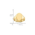 thumbnail image 5 of 14K Yellow Gold Ring Band Signet 12.5x8.5mm Closed Back, Size 5, 5 of 5